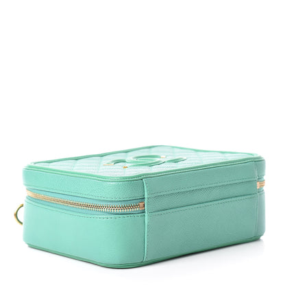 Chanel Caviar Quilted Medium CC Filigree Vanity Case Green 4 of 26