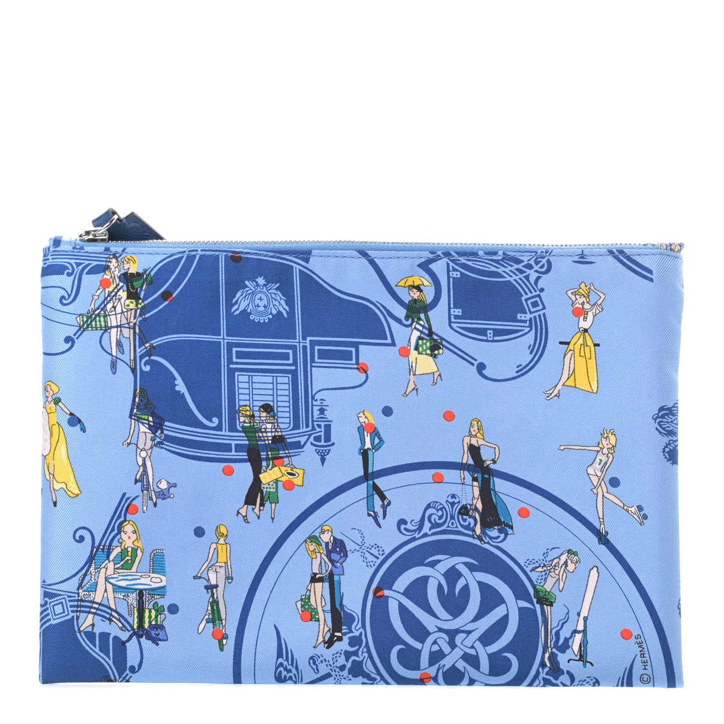 Silk Ex-Libris Les Parisiennes Silky Pocket Cosmetic Case Deep Bleu Bleuet