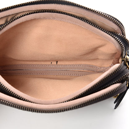 Gucci Calfskin Matelasse Mini GG Marmont Chain Crossbody Bag Black 4 of 8