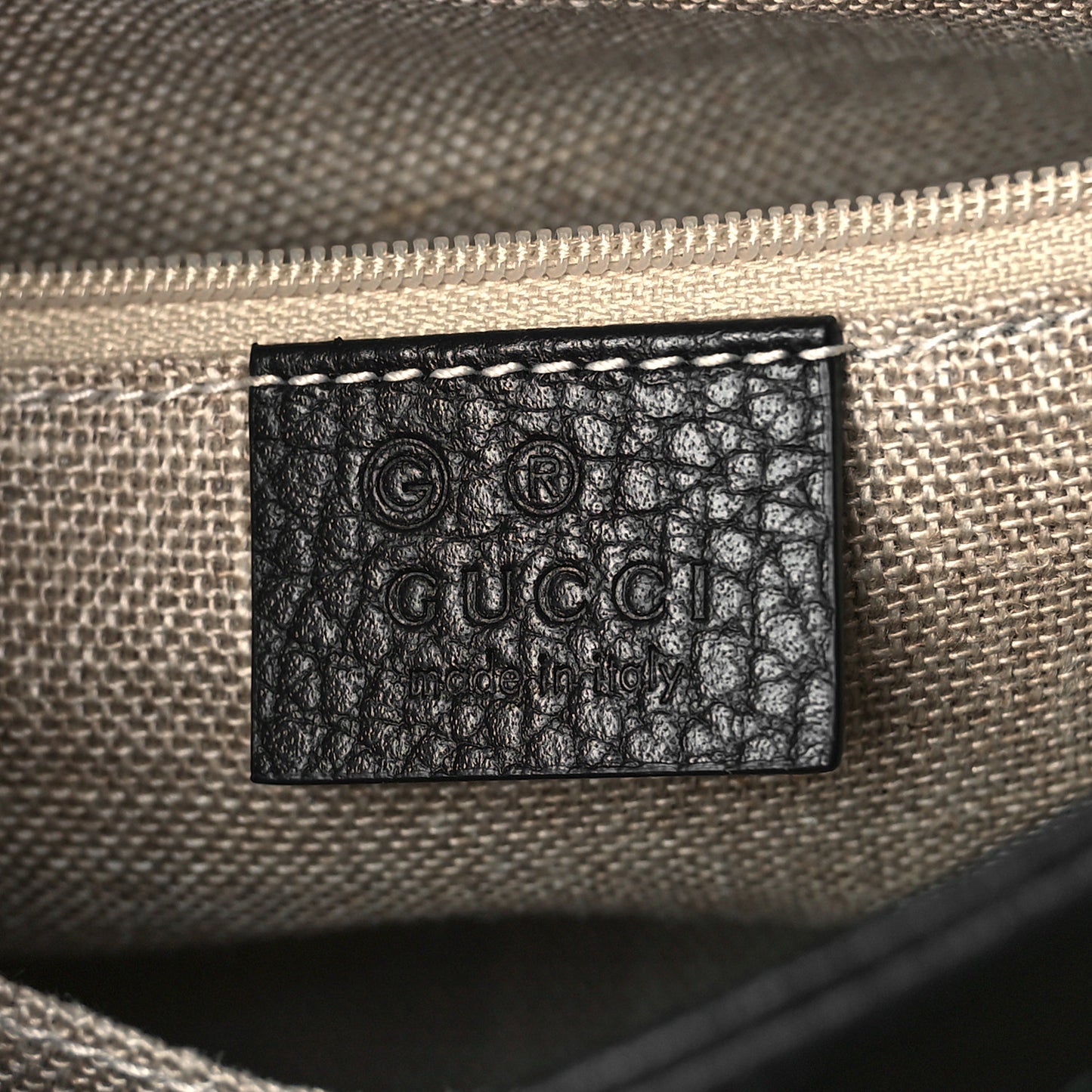 Dollar Calfskin Interlocking G Top Handle Shoulder Bag Black