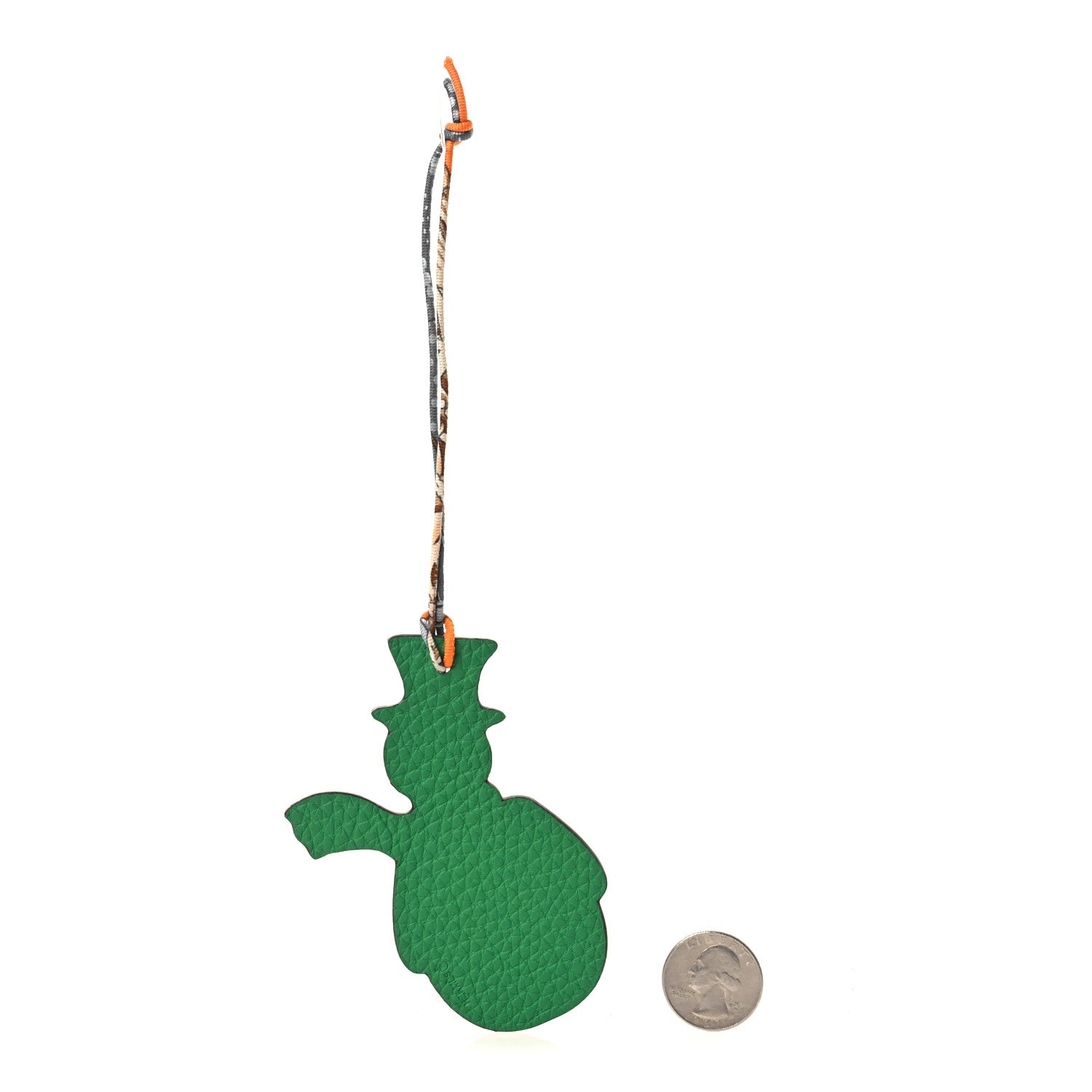 Hermes Epsom Togo Petit H Snowman Bag Charm Rouge Grenat Bambou 2 of 4