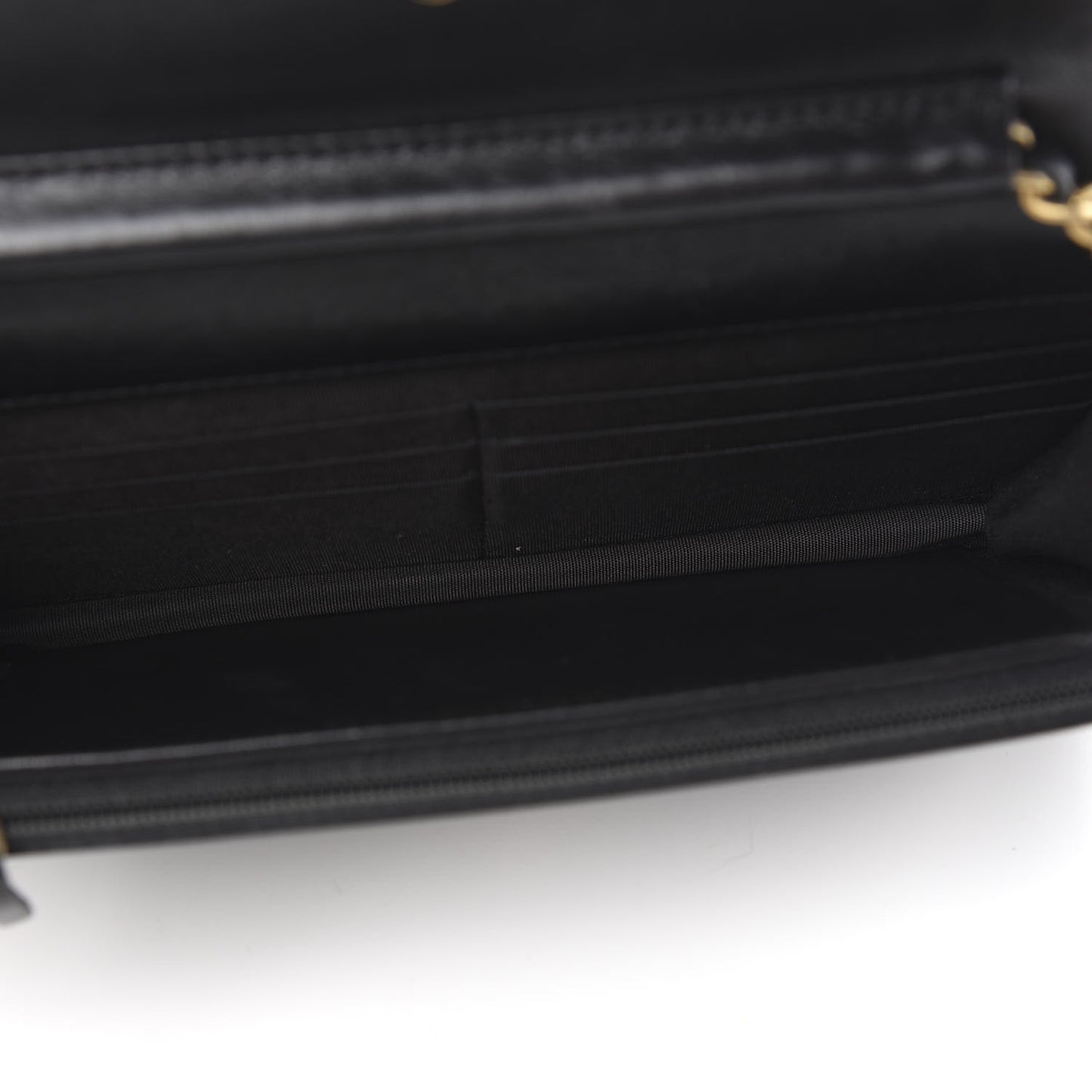 Lambskin Quilted Boy Wallet On Chain WOC Black