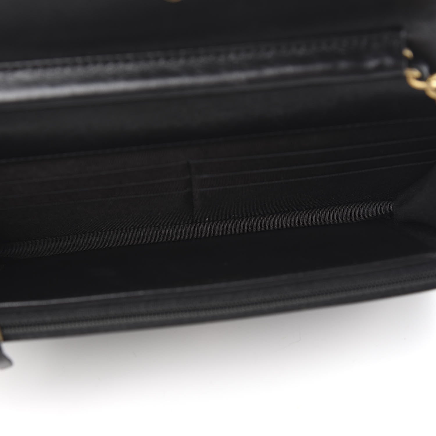 Chanel Lambskin Quilted Boy Wallet On Chain WOC Black 5 of 12