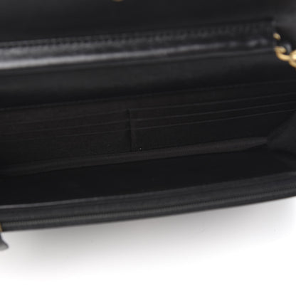 Chanel Lambskin Quilted Boy Wallet On Chain WOC Black 5 of 12