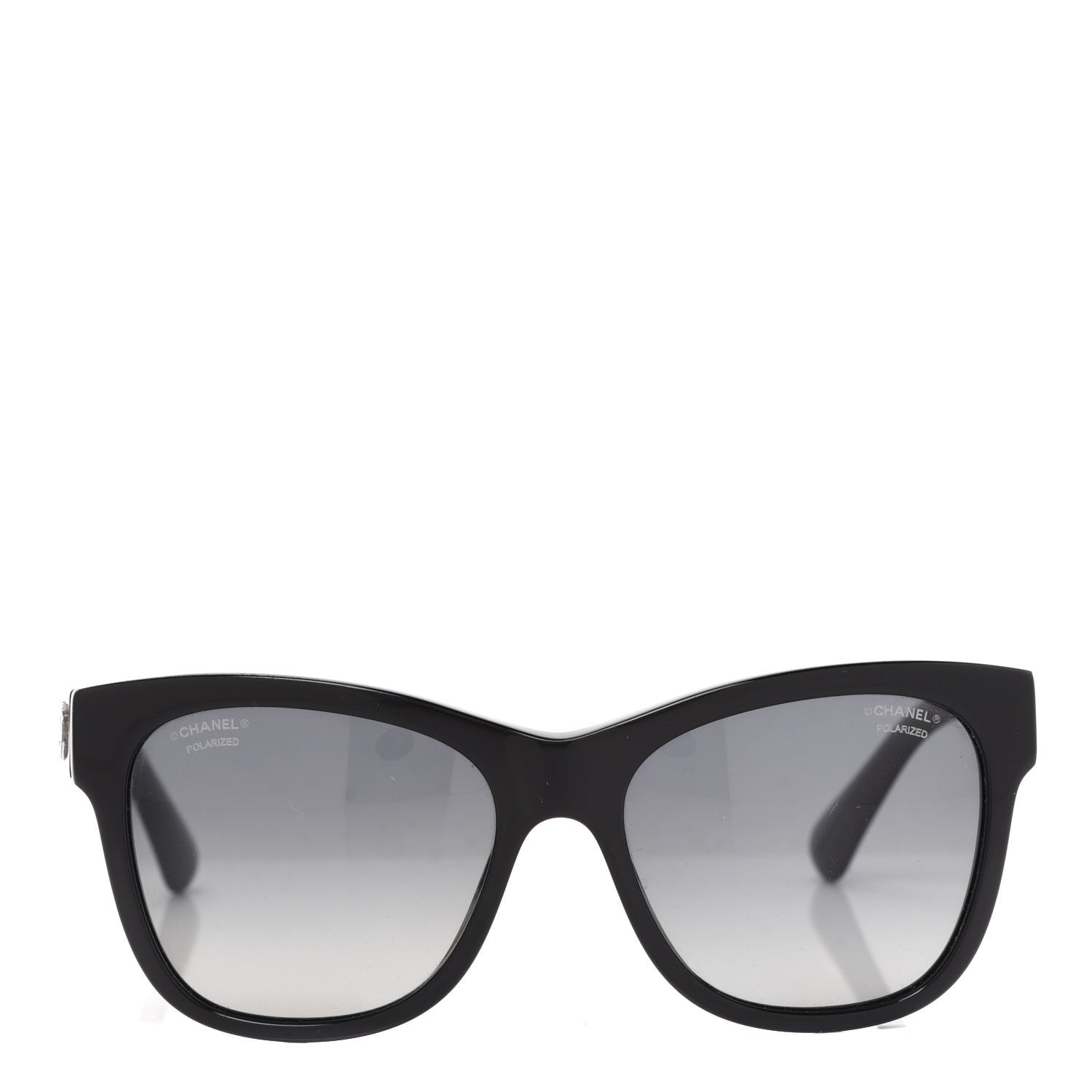 Chanel Acetate Polarized Square CC Sunglasses 5380 Black 2 of 7
