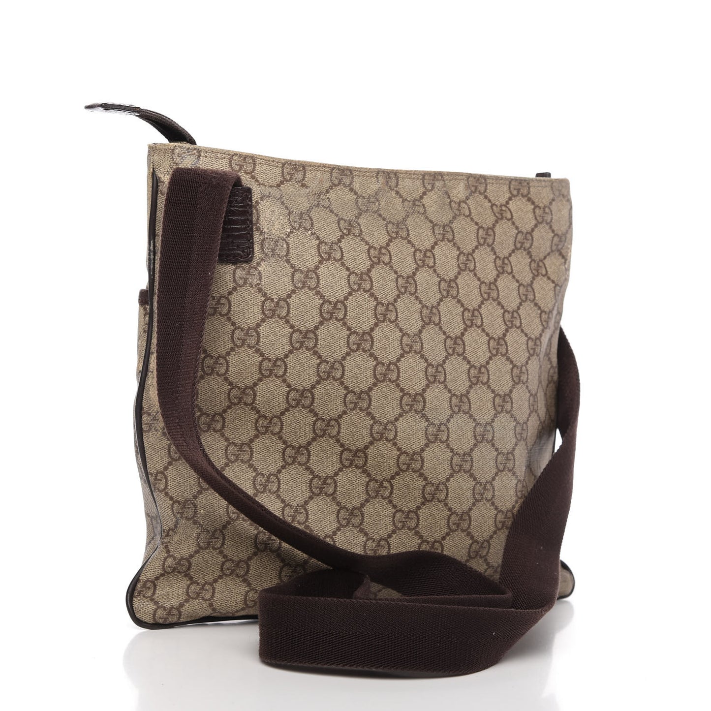 GG Plus Monogram Medium Flat Messenger Bag Dark Brown