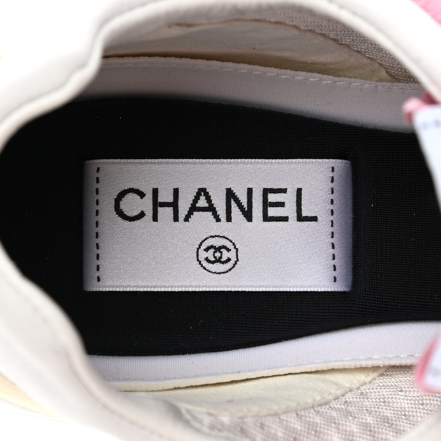 Chanel Fabric Suede Kidskin CC Sneakers 40 Pink Green 7 of 9