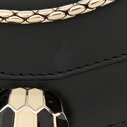Bulgari Calfskin Small Serpenti Forever Snake Strap Crossbody Bag Black 10 of 11