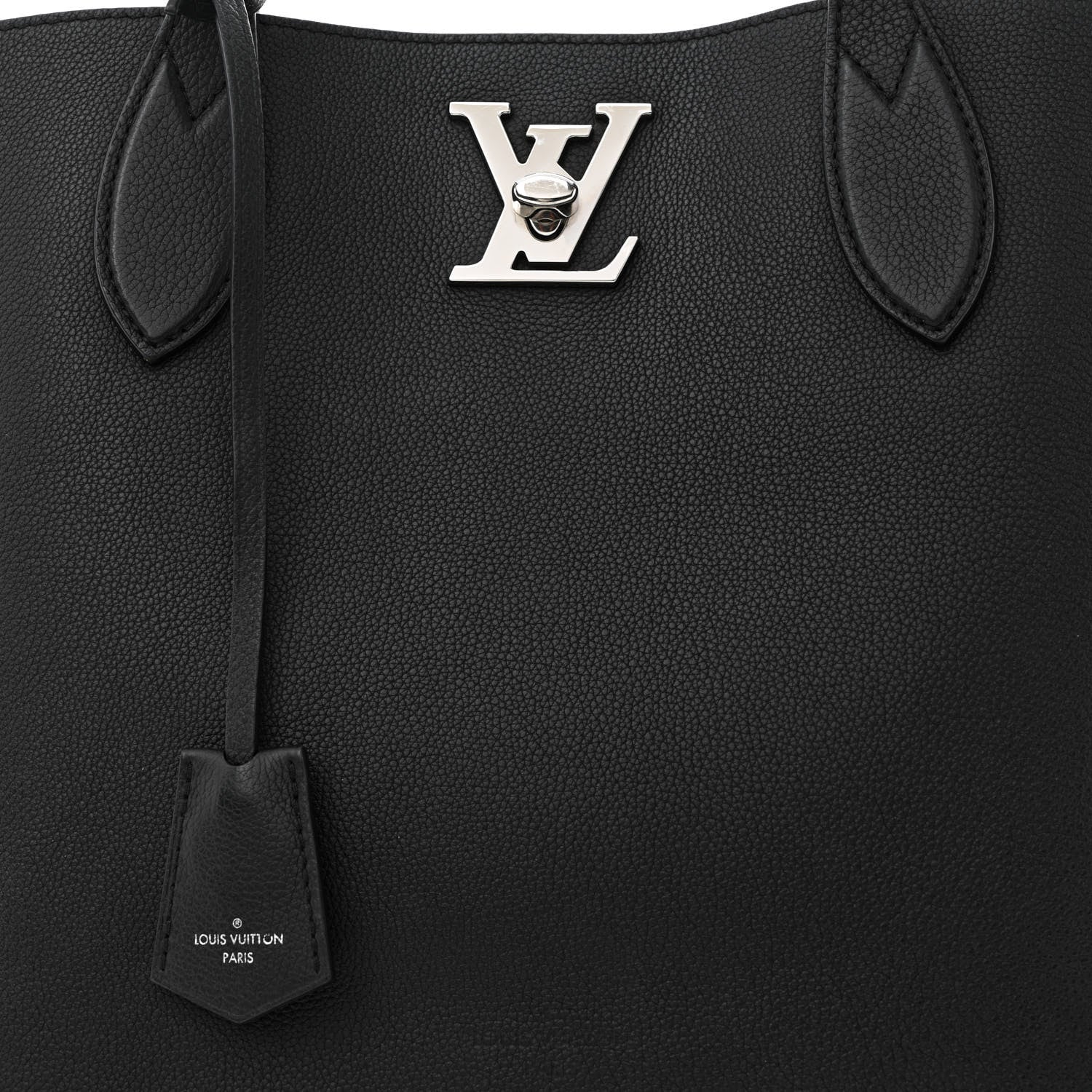 Louis Vuitton Calfskin Lockme Go Tote Black 8 of 11