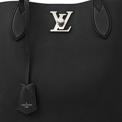 Louis Vuitton Calfskin Lockme Go Tote Black 8 of 11