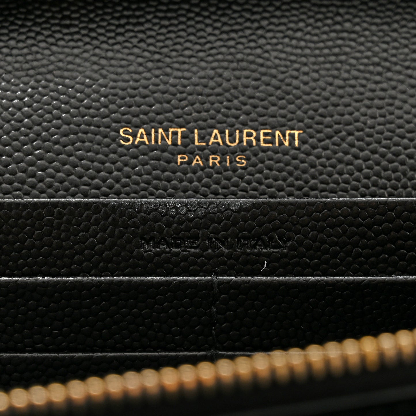 Grain De Poudre Matelasse Chevron Monogram Chain Wallet Black
