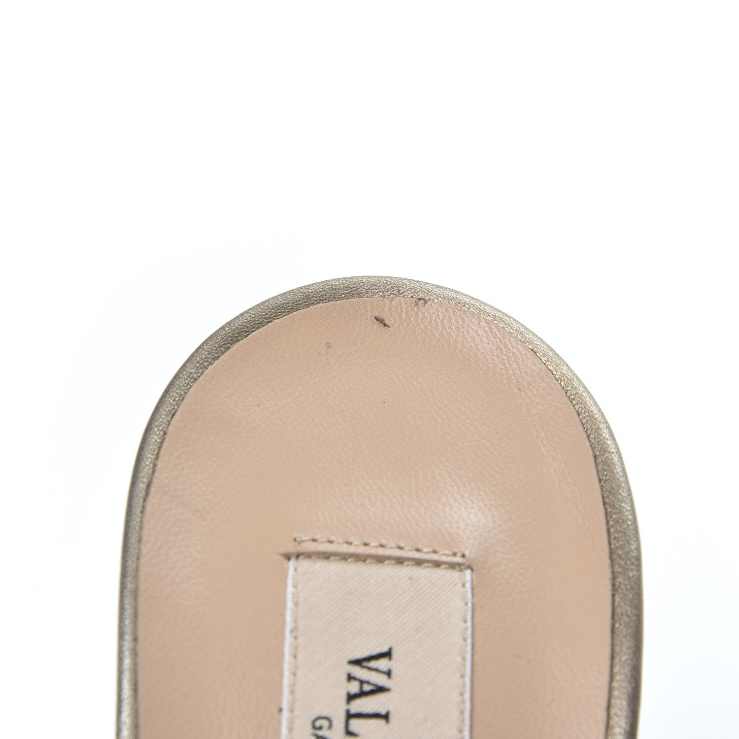 Valentino Garavani Metallic Calfskin Rockstud 90mm City Sandals 40 Skin 9 of 9