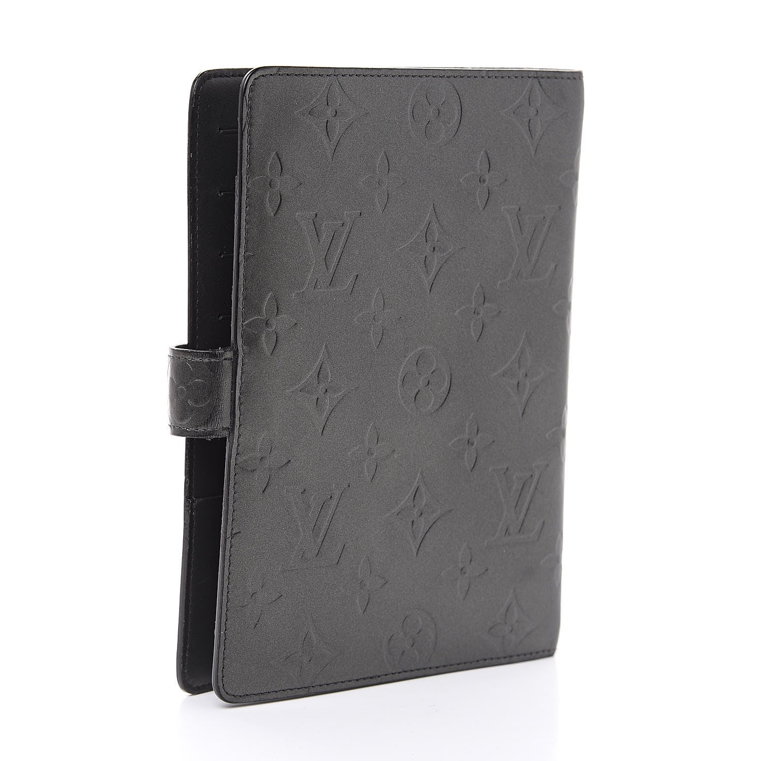 Louis Vuitton Mat Monogram Medium Ring Agenda Cover Black 3 of 11