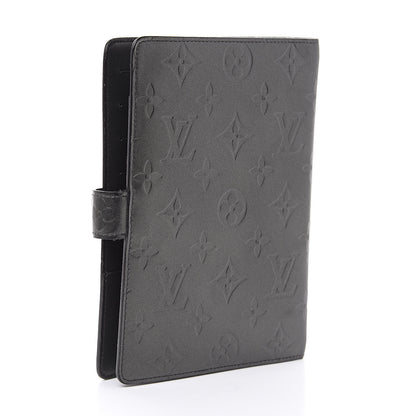 Louis Vuitton Mat Monogram Medium Ring Agenda Cover Black 3 of 11