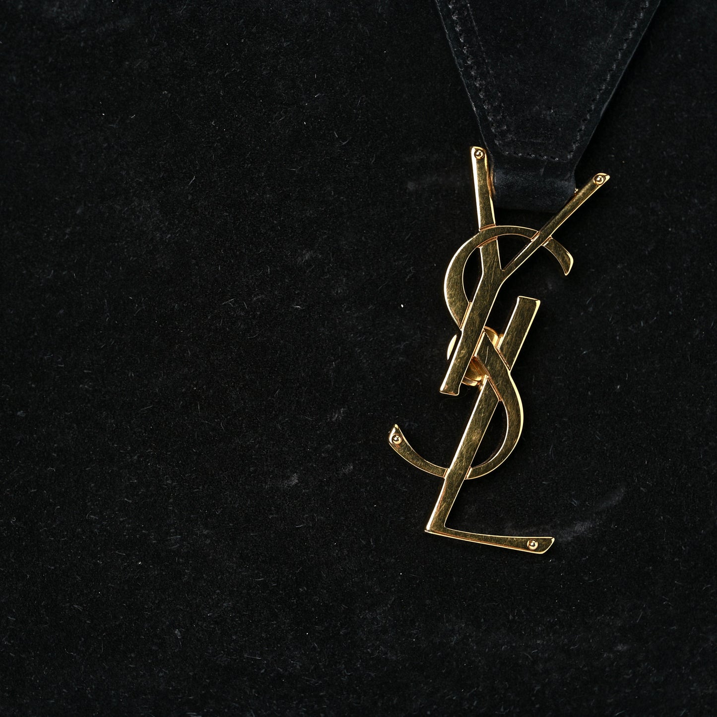 Suede Monogram Cassandre Shopper Black