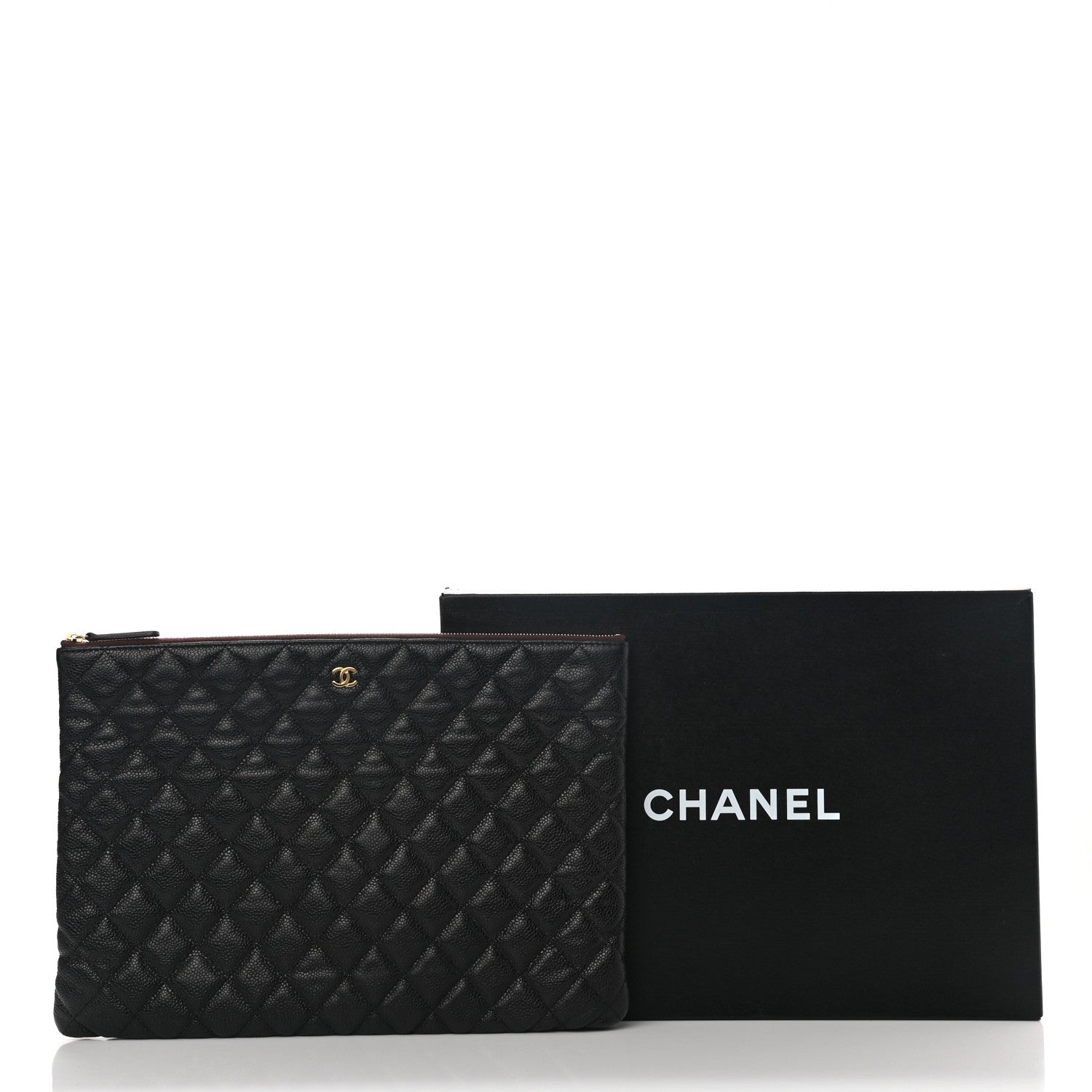 Chanel Caviar Quilted Large Cosmetic Case Black 8 of 8