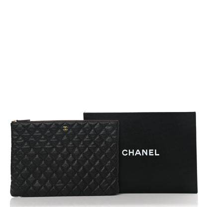 Chanel Caviar Quilted Large Cosmetic Case Black 8 of 8