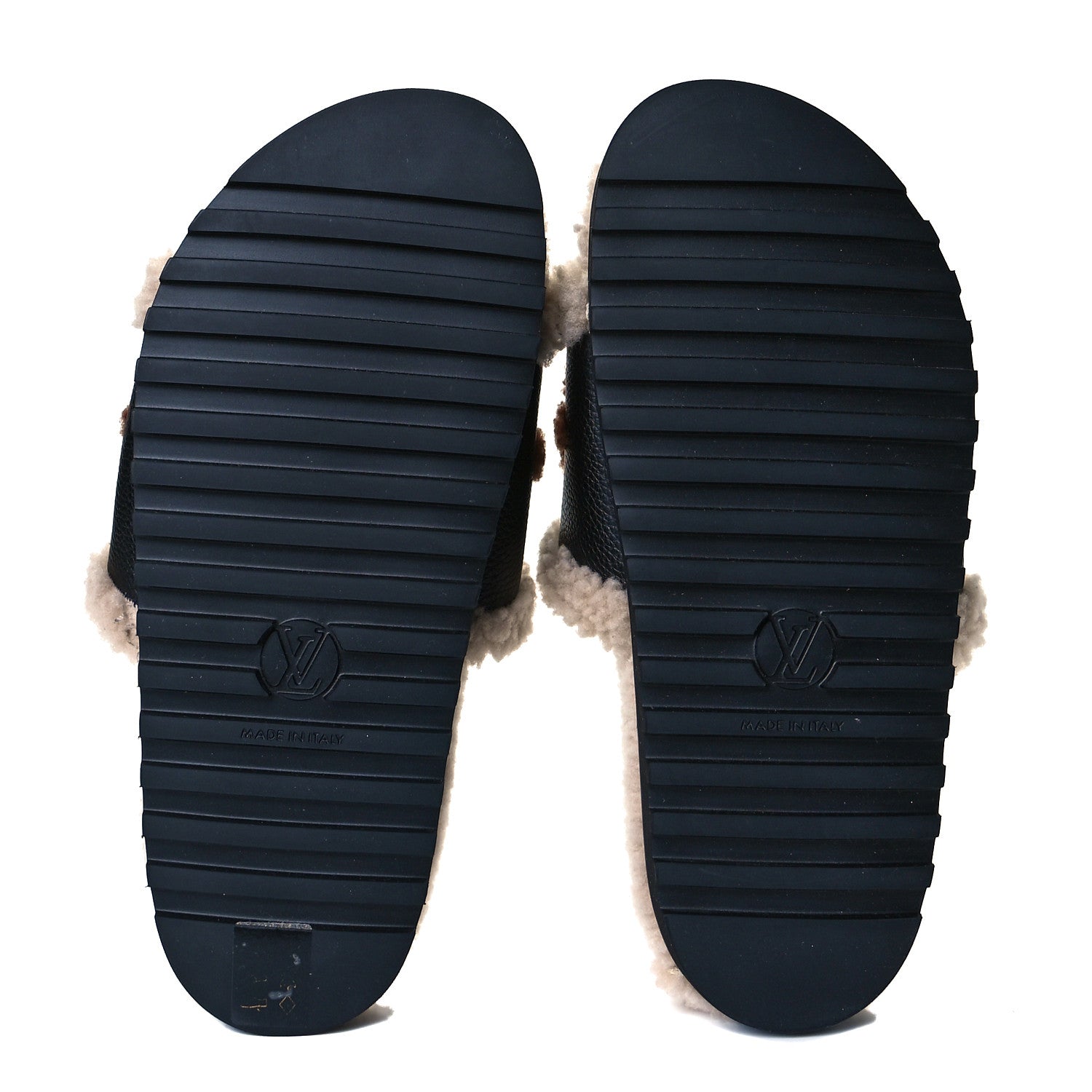 Louis Vuitton Shearling Calfskin Paseo Flat Comfort Mule 38 Beige 8 of 10
