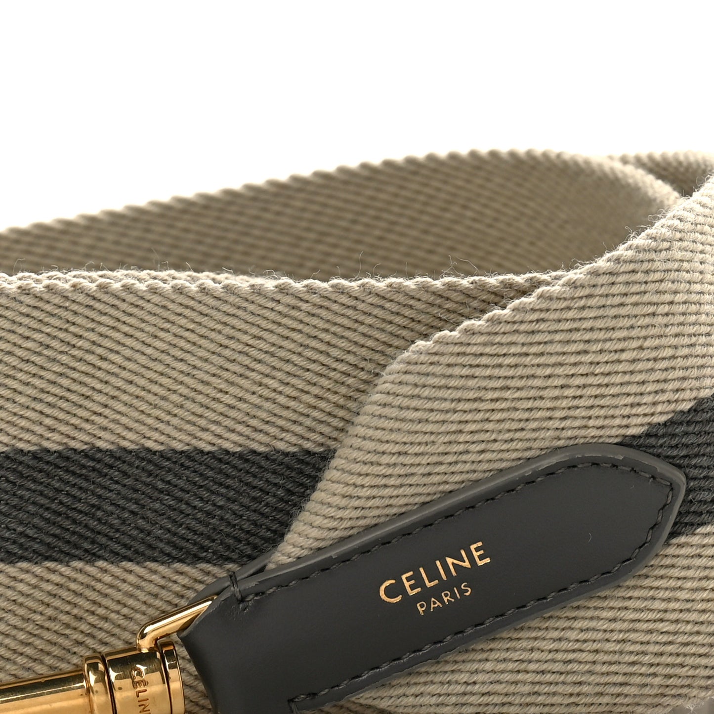 Jacquard Wool Logo Short Strap Natural Grey