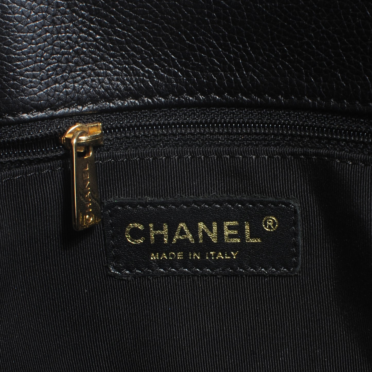 Calfskin Cerf Executive Shopper Tote Black