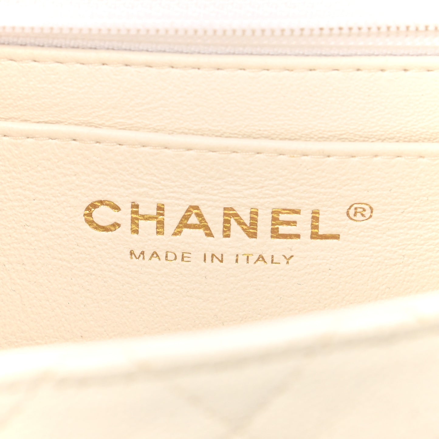 Caviar Quilted Mini Top Handle Rectangular Flap White