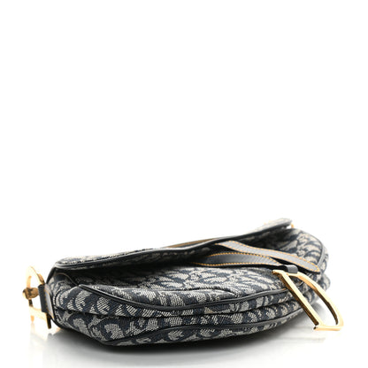 Christian Dior Monogram Saddle Bag Blue 4 of 13