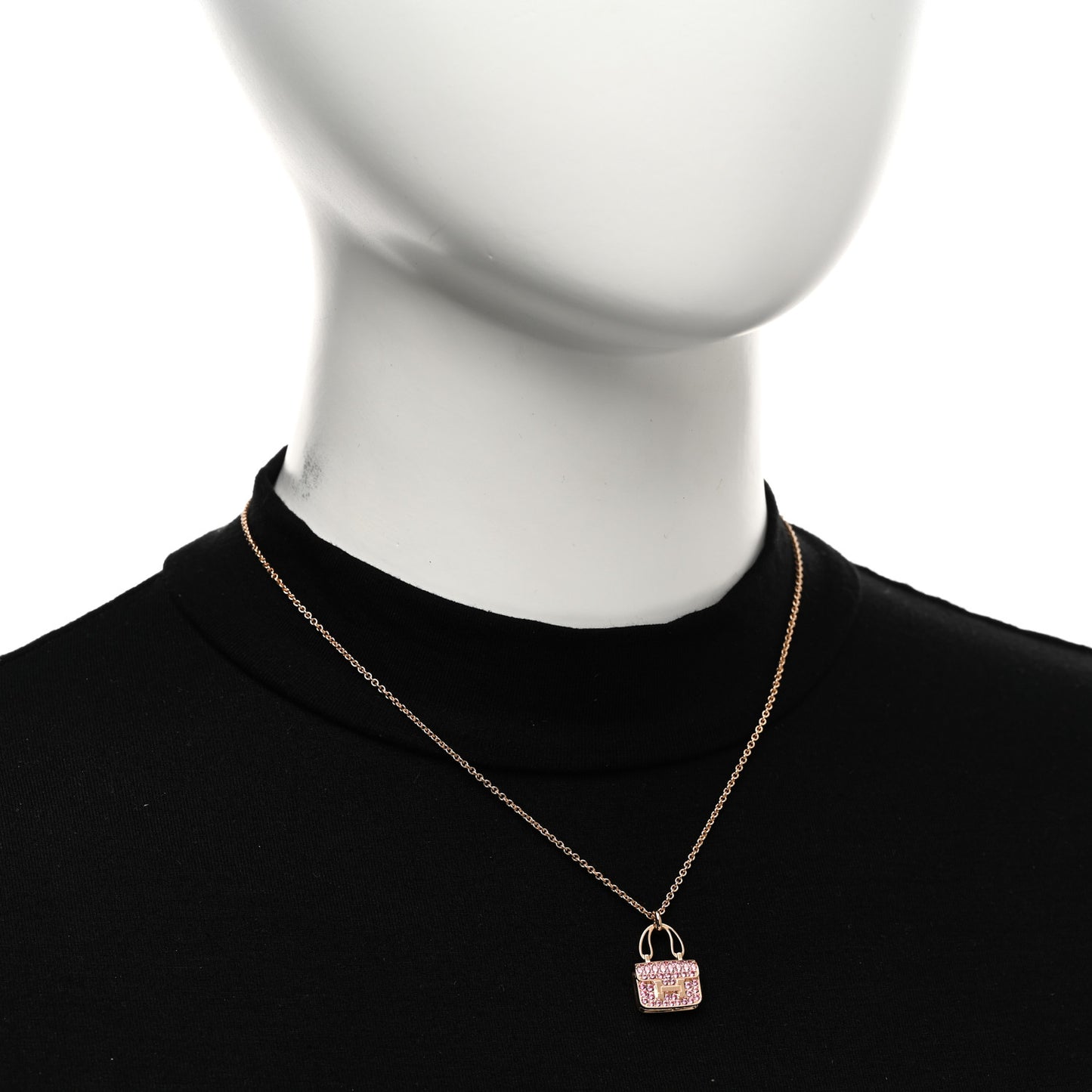18K Rose Gold Pink Sapphire Constance Amulettes Pendant Necklace