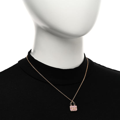 Hermes 18K Rose Gold Pink Sapphire Constance Amulettes Pendant Necklace 2 of 5