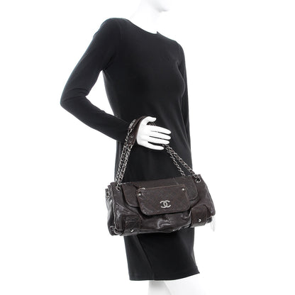 Chanel Glazed Caviar Pocket In The City Tote Brown 2 of 9
