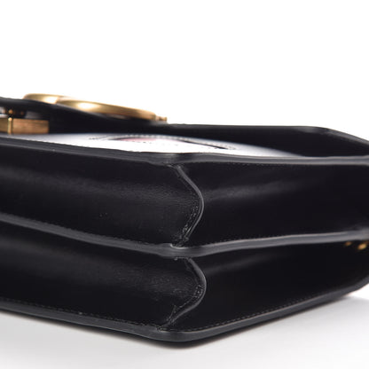 Gucci Knight Calfskin Malaga Kid Heart Medium GG Marmont Chain Handle Bag Black Hibiscus Red Multicolor 6 of 11