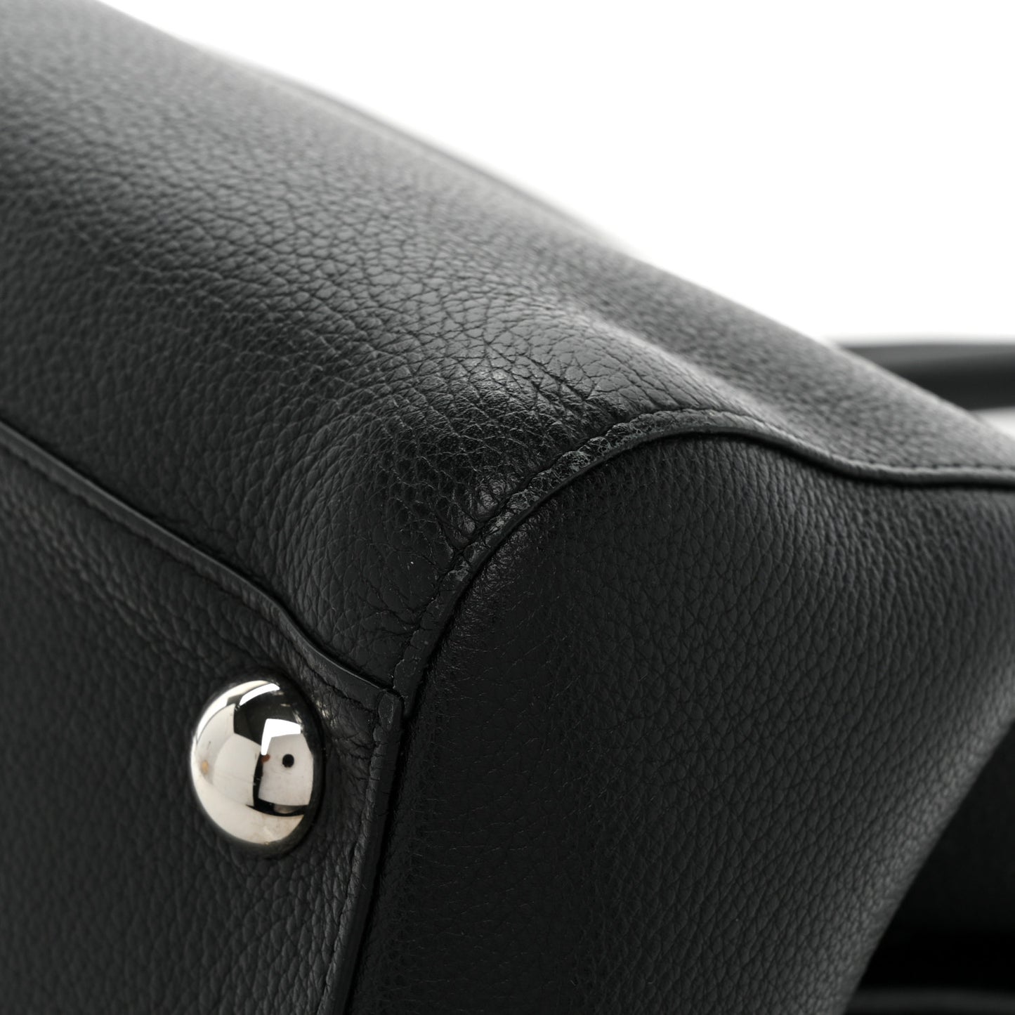 Grained Calfskin GM Brillant Satchel Black