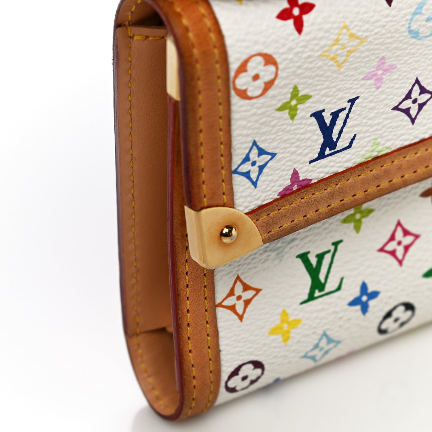 Louis Vuitton Monogram Multicolor Porte Tresor International Wallet White 19 of 23