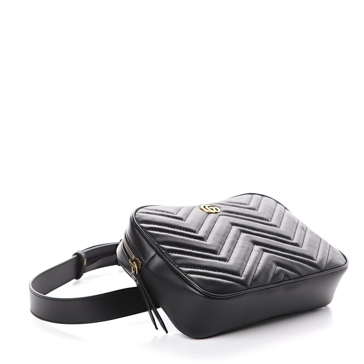 Calfskin Matelasse Mens GG Marmont Belt Bag 90 36 Black