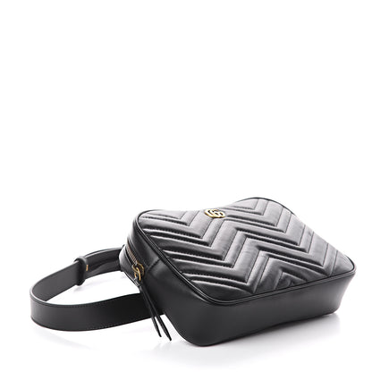 Gucci Calfskin Matelasse Mens GG Marmont Belt Bag 90 36 Black 3 of 8