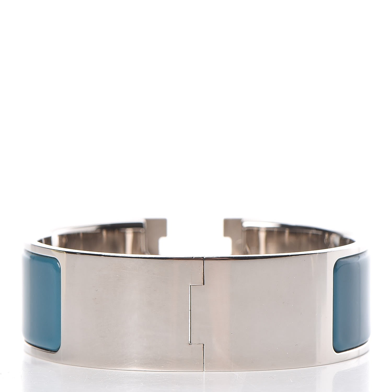 Hermes Enamel Wide Clic Clac H Bracelet PM Petrole 3 of 5