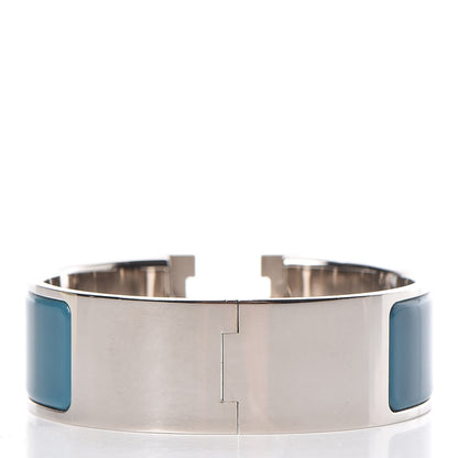 Hermes Enamel Wide Clic Clac H Bracelet PM Petrole 3 of 5