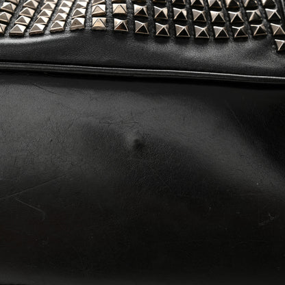 Burberry Prorsum Calfskin Studded Knight Satchel Black 12 of 16