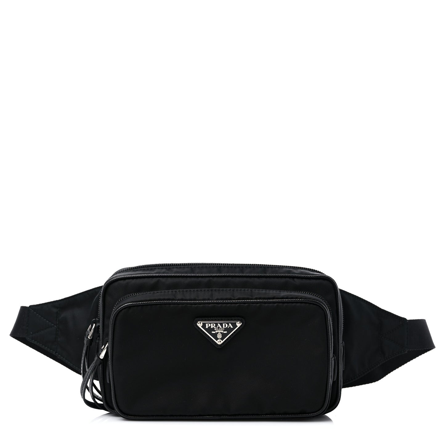 Tessuto Nylon Saffiano Belt Bag Black