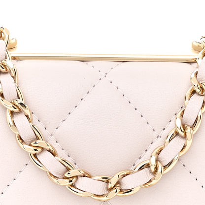 Chanel Lambskin Quilted Mini Trendy CC Clutch With Chain Lilac 8 of 11