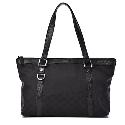 Gucci Nylon Monogram Medium Abbey Tote Black 1 of 11
