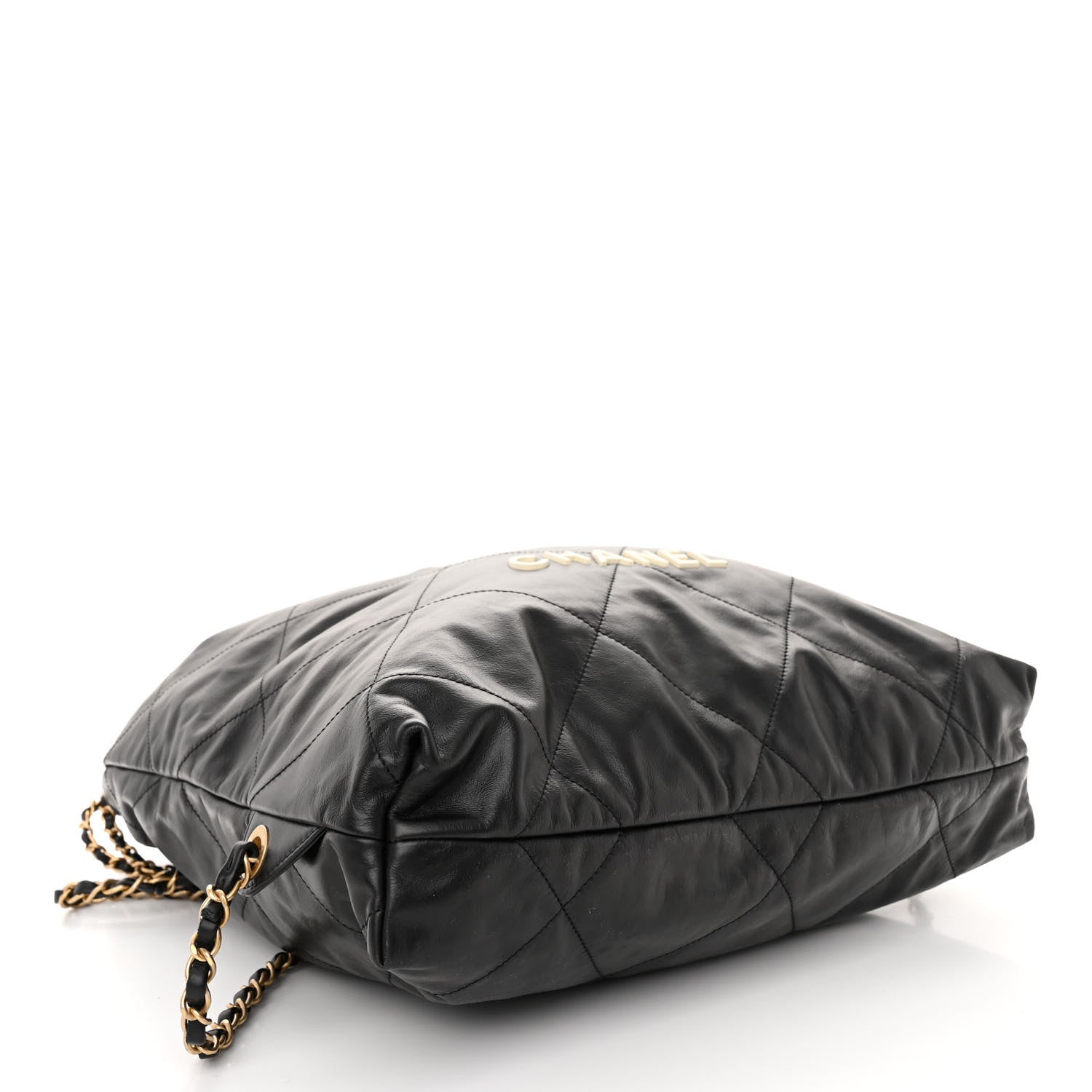 Chanel Shiny Calfskin Quilted 22 Backpack Black 4 of 10