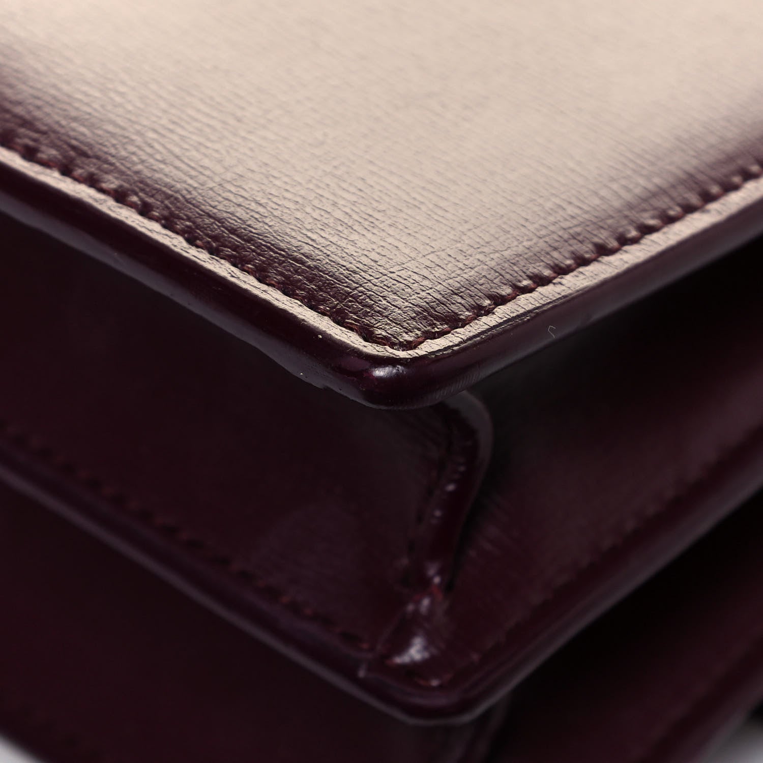 Saint Laurent Calfskin Medium Monogram Sunset Bordeaux 11 of 12