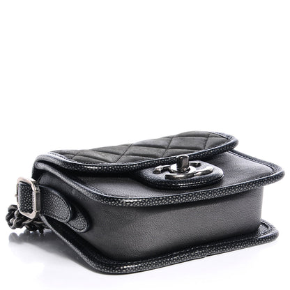 Chanel Iridescent Calfskin Back To School Mini Crossbody Flap Anthracite 5 of 20