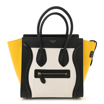 Celine Baby Grained Calfskin Nubuck Micro Tri-Color Luggage Desert 1 of 13