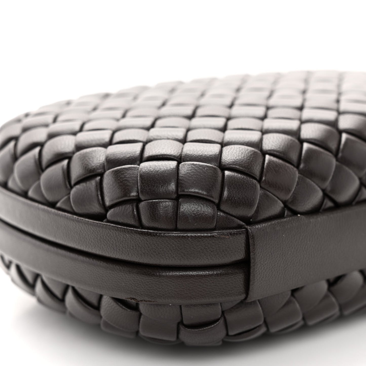 Nappa Intreccio Padded Chain Knot Clutch Fondant