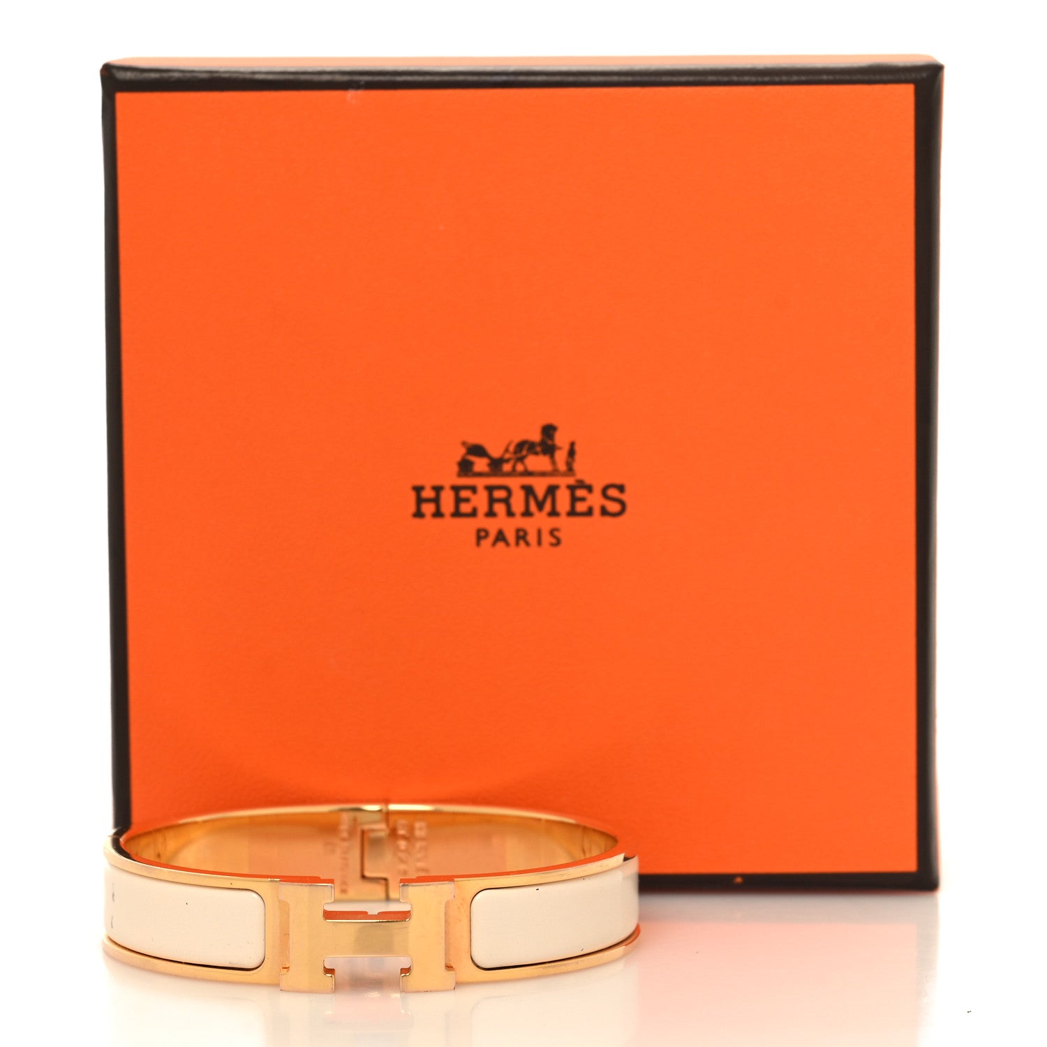Hermes Enamel Narrow Clic Clac H Bracelet PM White 6 of 6