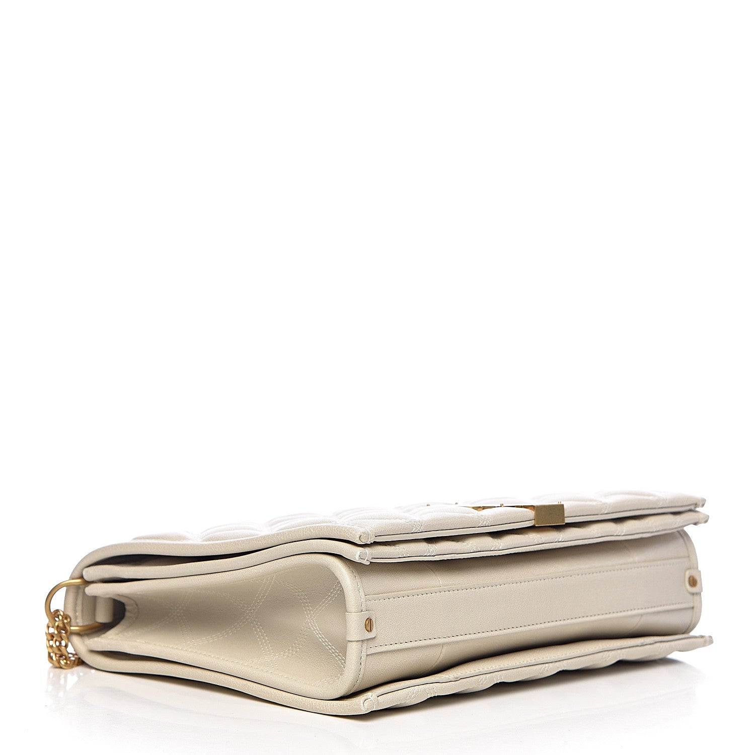 Saint Laurent Lambskin Quilted Small Becky Chain Bag Blanc Vintage 4 of 10