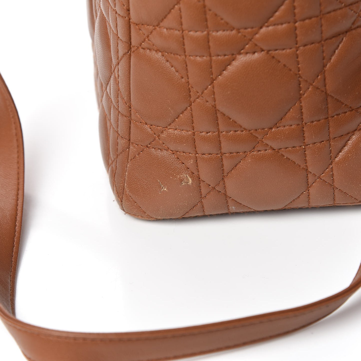 Lambskin Cannage Large Lady Dior Tan