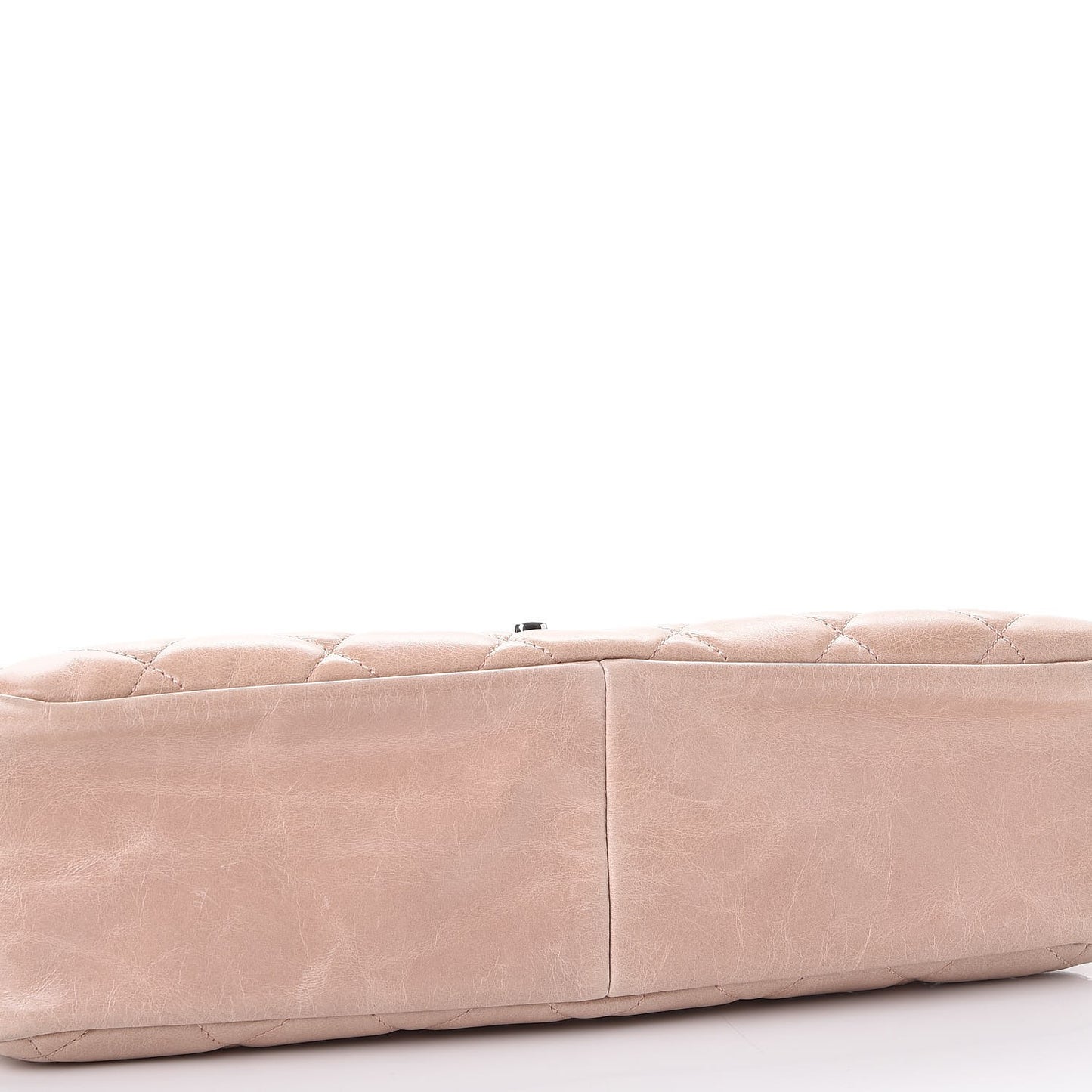 Glazed Calfskin Quilted Small CC Delivery Tote Light Pink