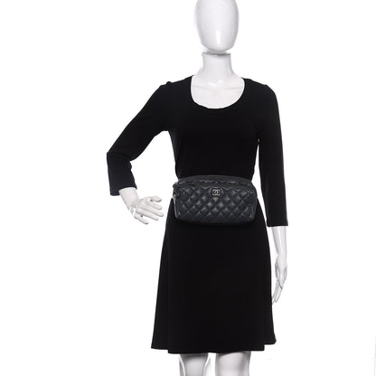 Chanel Calfskin Quilted Waist Bag Dark Grey 2 of 11